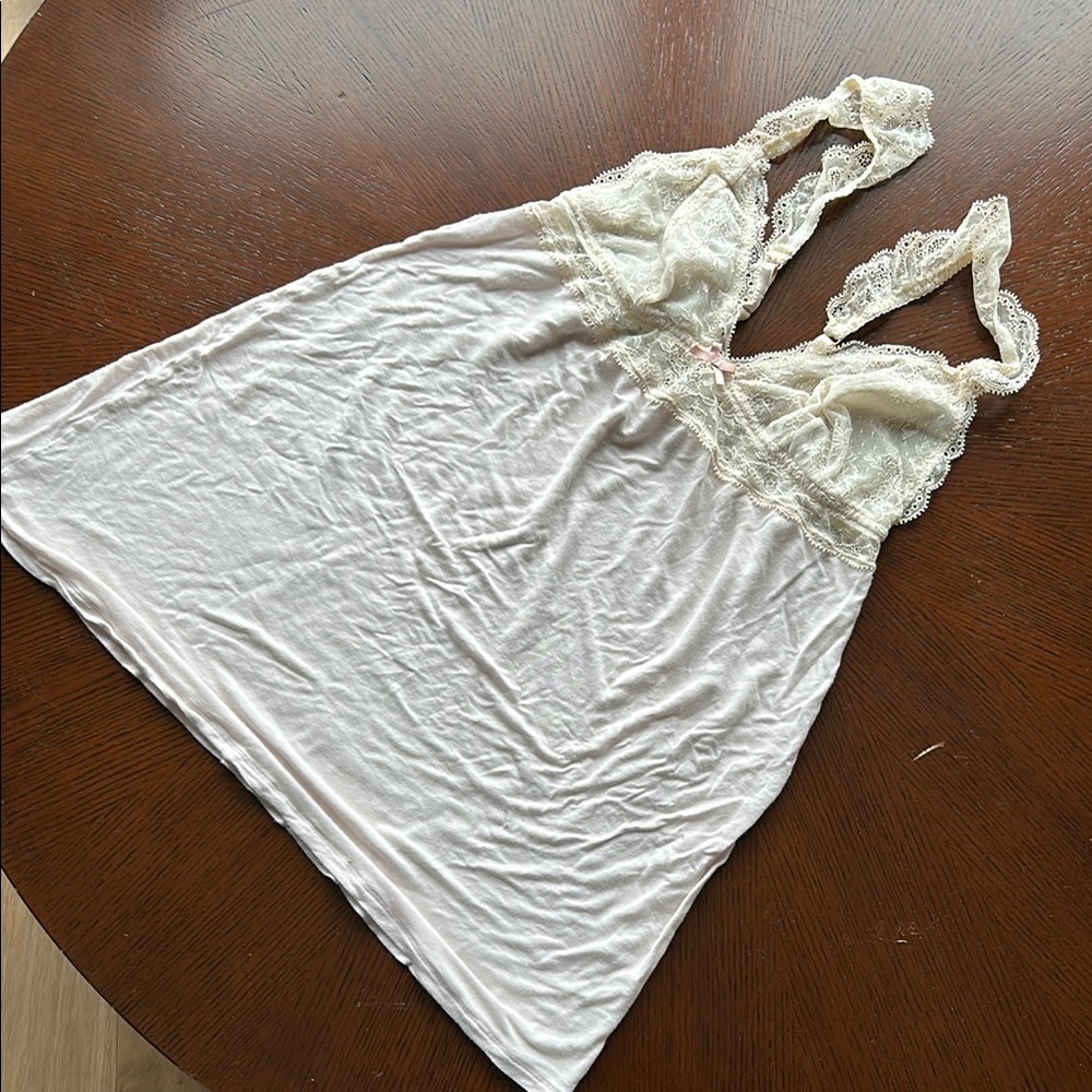 EBERJEY Cotton and Lace Trim blush pink Camisole